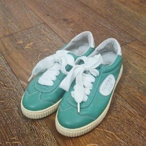 Travel Fox Teal Green Sneakers with White Laces